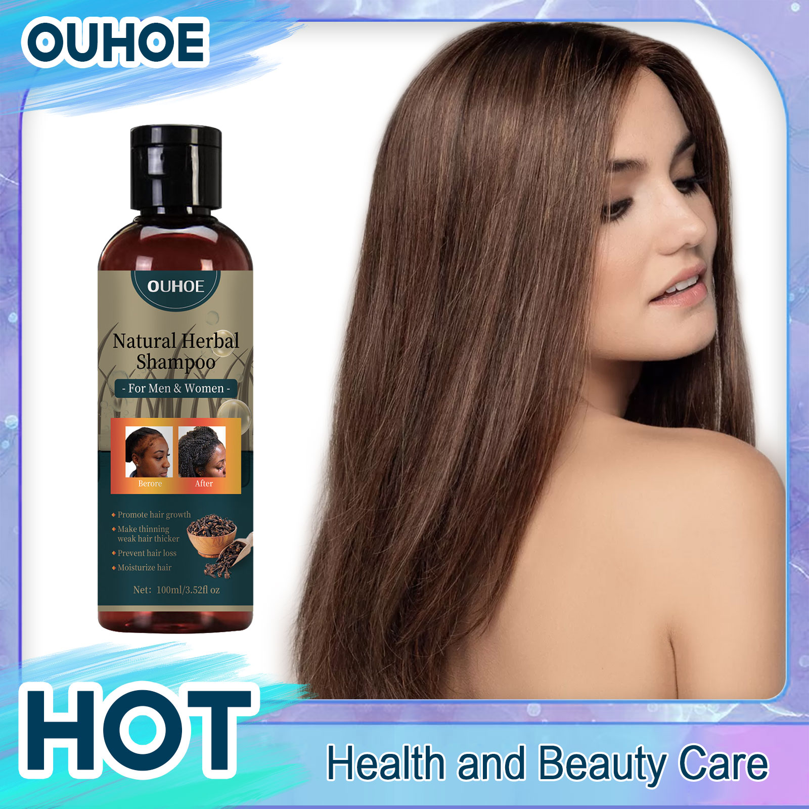 Hair Care Dandruff - OUHOE Saç Büyüme Şampuanı Kepeğe Karşı